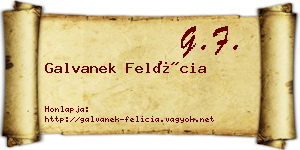 Galvanek Felícia névjegykártya